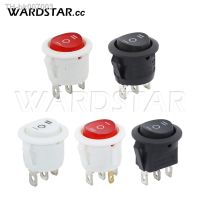 ┋▬  5Pcs KCD1 Round Boat Rocker Switch Red/Black/White 3/4Pin ON-OFF-ON Power Switches 6A/250VAC 10A125VAC