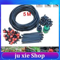 JuXie store 5M Drip Irrigation Set Micro sprinklers Spray 4/7 Water Cooling Moisturizer Auto Watering System Kit DIY Garden Tools