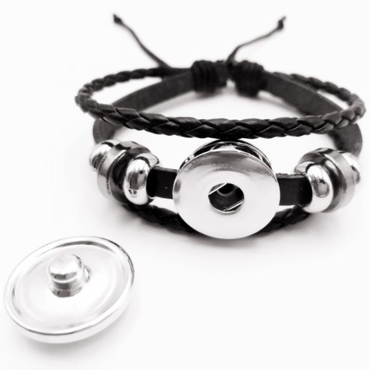 initial-new-hot-sale-vegvisir-viking-compass-snap-button-bracelet-jewelry-glass-cabochon-black-bracelet-jewelry