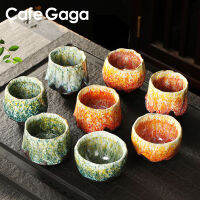 สร้างสรรค์เครื่องปั้นดินเผาถ้วยกาแฟสไตล์จีนย้อนยุคเอสเพรสโซ่ถ้วยที่มีสีสันกาแฟถ้วยชา Drinkware ลาเต้ศิลปะบาริสต้าอุปกรณ์เสริม