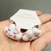 ❦✼☜ 2Pcs/set Girls Animal Clouds Cats 3cm Elastic Hair Bands Ponytail Holder Scrunchies Kids Fashion Children Hair Accessories