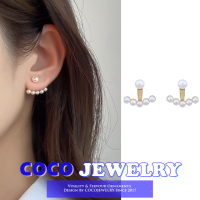 COCOJEWELRY ต่างหูมุกจำลองที่สง่างามของเกาหลีต่างหูเม็ดกลมขนาดเล็กสำหรับผู้หญิงของขวัญแฟชั่น