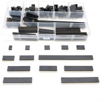 ﹍ 150pcs/sets 2.54mm single row pin socket Female Header connector 2/3/4/5/6/7/8/10/12/15/18/20/25/40pin PCB board combination Kit