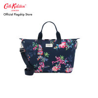 Cath Kidston กระเป๋า MFS Foldaway Holiday Bag ลาย New Birds and Roses สีกรม