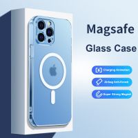 【Sell Well】FDD ฝาครอบกระจกนิรภัยสำหรับเคสโทรศัพท์ Magsafe iPhone 13 14 12 Pro Max Plus Matte Clear Funda