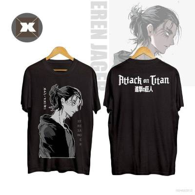 HZ Attack On Titan-Eren Yeager T-shirt Anime Short Sleeve Casual Tops Loose Fashion Cosplay Graphic Sports Unisex Tee Shirt ZH