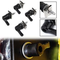 4 Pcs Motorcycle Black Saddlebag Lever Lock Bolts Nuts Mounting For Harley Tou Road King Street Glide Electra Glide 93-22