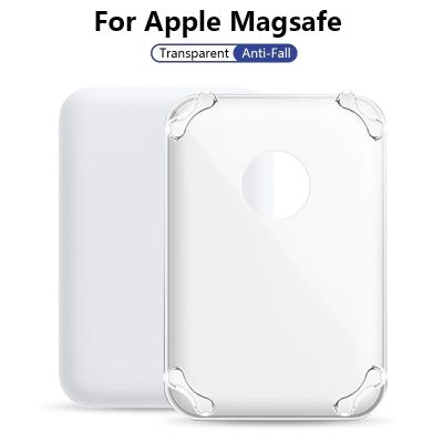 Transparent Case for Apple MagSaf External Battery Shockproof Bumper Wireless Magnetic Battery Protective Cover Silicone Case Replacement Parts