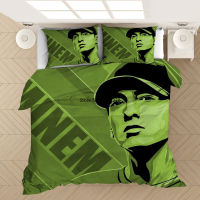 Super Star Eminem Rapper 3D Print Bedding Set European Style Duvet Covers Pillowcase Comforter Bedding Set Bedclothes Bed Linen