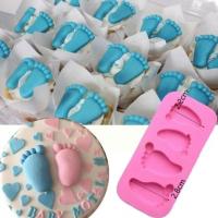 3D Baby Angel Feet Silicone Mold Chocolate Fondant Cake Pudding Baking Tool Baking Bakeware Mold Decorating DIY Paste Sugar