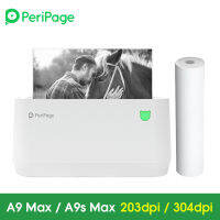 PeriPage A9s MAX มินิเครื่องพิมพ์ภาพแบบพกพา304จุดต่อนิ้ว BT ไร้สายเครื่องพิมพ์ความร้อนฉลากชงสนับสนุน107มิลลิเมตร77มิลลิเมตร57มิลลิเมตรกระดาษ