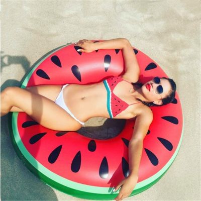 Kids Adults Swimming Ring Watermelon Inflatable Pool Float Circle for Kids Adults Swimming Float Beach Party Pool Toys