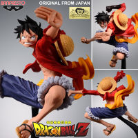 Model โมเดล งานแท้ 100% แมวทอง Banpresto One Piece วันพีซ เต็มพิกัดสลัดจอมลุย วันพีช Monkey D Luffy มังกี้ ดี ลูฟี่ กลุ่มโจรสลัดหมวกฟาง Ver Original from Japan