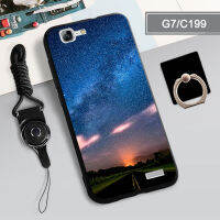 เคสสำหรับหัวเหว่ยนุ่มขึ้น G7 C199เคสโทรศัพท์คลุมทั้งหมด2022ใหม่รูปแบบการป้องกันการตกป้องกันรอยขีดข่วนฝามีที่ถือวงแหวนและเชือกสำหรับโทรศัพท์