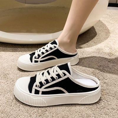 【Hot Sale】 Lazy Baotou half-slippers womens outer 2023 new summer shoes flat casual half-thong