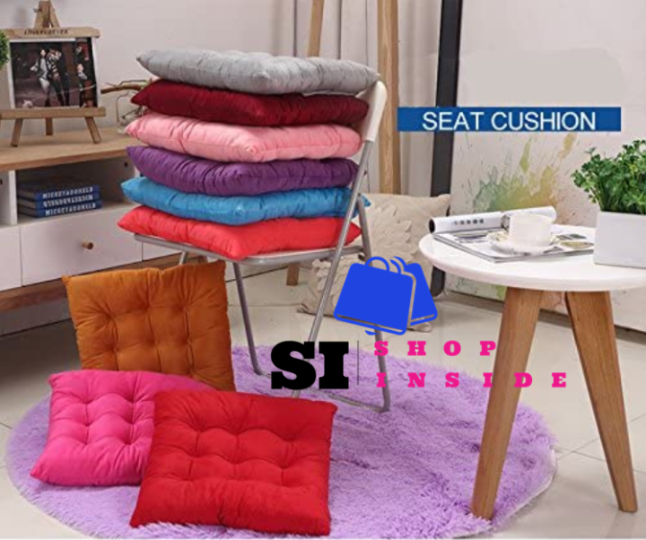 Office Sedentary Soft Cushion Plain Color Cushion Office - Temu