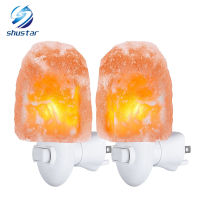 Mini Himalayan salt night light wall lamp bedroom bedroom home decoration novelty lighting for Air Purifying US EU UK AU Plug