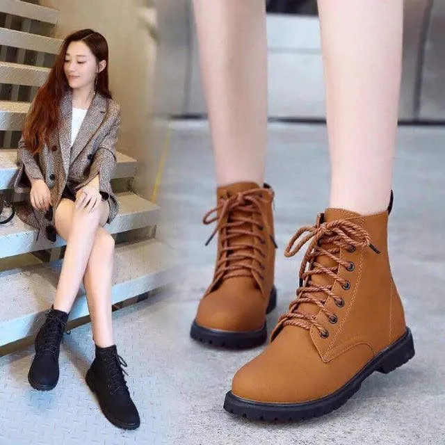 high cut leather boots