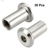 ● Uxcell Top Sale 30pcs/lot M6 M8 10-22mm Hex Socket Head Screw Post Female Thread Furniture Nut Iron Nickel Plated