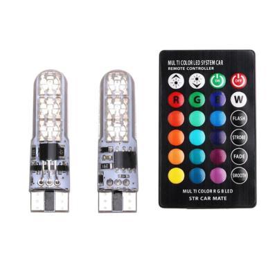 2ชิ้น6SMD ไฟไฟรถยนต์ LED ลดล้างสต็อคอโต้เคลียร์แสงหลอดไฟแสงจ้า5050ป้ายทะเบียนรถพร้อมรถยนต์ควบคุมระยะไกลสำหรับ