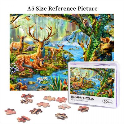 Forest Life Wooden Jigsaw Puzzle 500 Pieces Educational Toy Painting Art Decor Decompression toys 500pcs