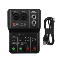 TEYUN Q-12 Sound Card Audio Mixer Sound Board Console Desk System Interface 4 Channel 48V Power Stereo Computer Sound Card