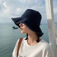 {You have a hat} 2020ใหม่หมวกกันแดดระบายอากาศผู้หญิงลำลองแบบเกาหลีแฟชั่นผ้าฝ้ายแบนมีพู่ทรงถังหมวกแคปชาวประมง39; S หมวกแก๊ปชายหาดหมวกท่องเที่ยวผู้หญิง