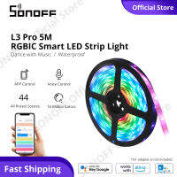 SONOFF L3 Pro WiFi Smart LED Strip Light 5เมตร Type-C 5V USB RGBIC Light Strip 150 LEDs EWeLink APP ควบคุม Local Control โหมดเพลงทีวีพื้นหลังไฟตกแต่ง