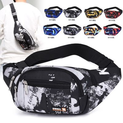 Men Fanny Pack Teenager Outdoor Sports Running Cycling Waist Bag Pack Male Fashion Shoulder Belt Bag Travel Phone Pouch Bags Running Belt