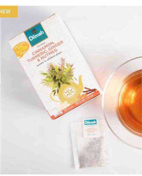Dilmah Caffeine Free Rooibos Cinnamon, Turmeric, Ginger & Nutmeg Tea