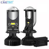 CarTnT 1คู่22000LM Canbus 110วัตต์/คู่โคมไฟ H4 LED มินิโปรเจคเตอร์เลนส์ Automobles หลอดไฟชุดแปลง Hi/lo Beam 6000พันไฟหน้าที่มีพัดลมระบายความร้อน