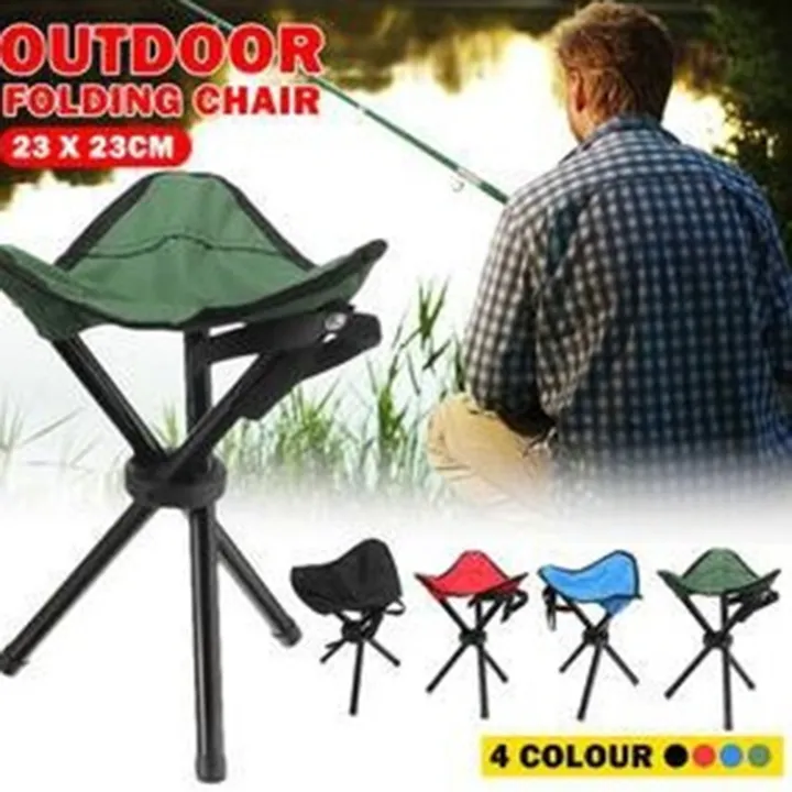 PH Outdoor ThreeLegged Foldable Folding Travel Chair Lazada PH