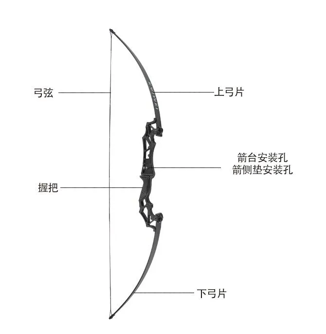 AMEYXGS 53inch 2050lbs Takedown Recurve Bow Fishing Straight Bow