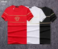 [ของมาใหม่] เสื้อยืดผู้ชาย Versace คุณภาพสูงเสื้อเชิ้ตแขนสั้นลำลองสำหรับผู้ชายเสื้อยืดคอกลมแฟชั่นเสื้อสำหรับผู้ชายสำหรับฤดูร้อน2023