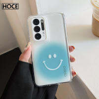 เคสโทรศัพท์ใบหน้าโปร่งใสน่ารัก HOCE ยิ้มสำหรับ OPPO N2พบ FindN2พลิก N2ฝาหลังแบบใสกันกระแทก