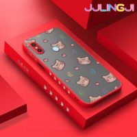 Jlingji เคสสำหรับ Xiaomi Redmi Note 5 Pro Note 5 Pro Note 5A Prime Case ลายหัวการ์ตูนหมีน้อยขอบสี่เหลี่ยมด้านข้างบางดีไซน์ใหม่กันกระแทกมีน้ำค้างแข็งโปร่งใสแข็งเคสมือถือปลอกซิลิโคนคลุมทั้งหมดเคสอ่อนป้องกันกล้อง