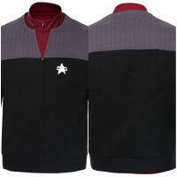 Star Cosplay Trek Jean-Luc Picard เครื่องแต่งกาย Generations เสื้อกั๊กเสื้อแจ็คเก็ต Tops ผู้ใหญ่ผู้ชายฤดูใบไม้ร่วงชุด Outfits