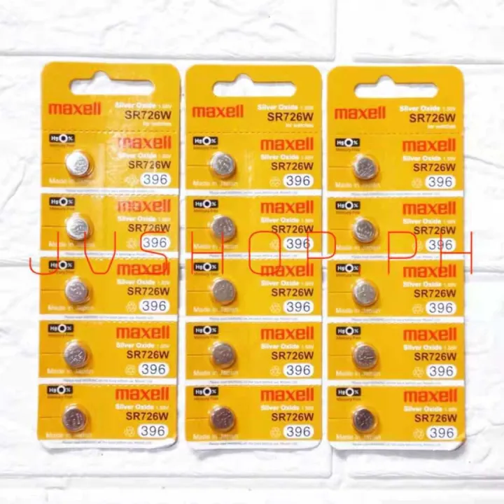 SR726W 396 Original Maxell Silver Oxide Battery 1.55V Japan Made ...
