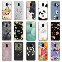 Casing untuk Samsung Galaxy A8 Plus 2018 Casing Silikon Lunak TPU Ponsel Belakang Penuh Perlindungan Casing Penutup Capa Coque Tas Cangkang