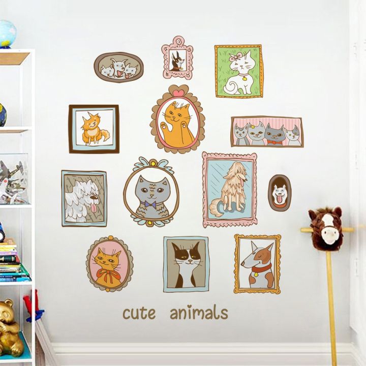 cod-ms065-cartoon-fake-photo-frame-wall-sticker-room-background-decoration-self-adhesive-wholesale