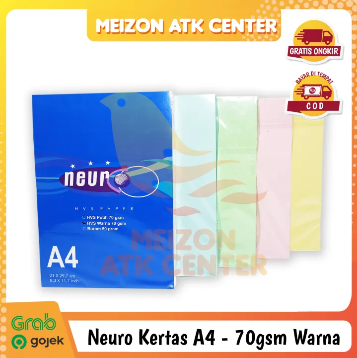 Neuro Kertas Hvs A4 Warna 70gr 1 Pack Lazada Indonesia 4126