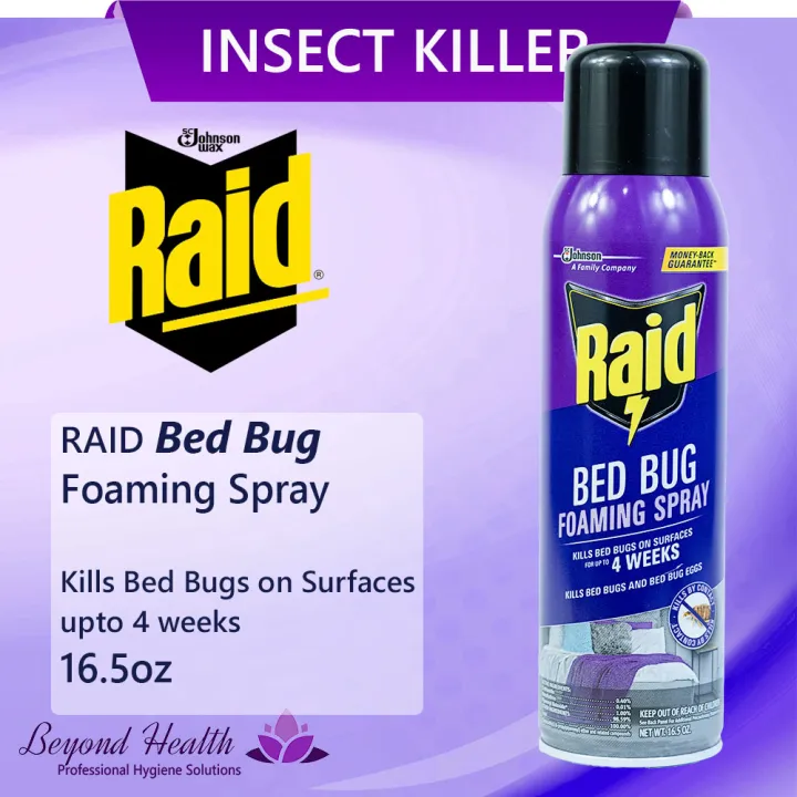 Raid Bed Bug Foaming Spray 487ml (16.5 Oz) Raid Insect Killer Raid Bed