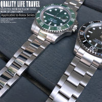 20mm Hight Quality Stainless Steel Curved End Watch Band For Rolex Submariner Full Solid Strap Watch Bracelet Buckle Accessories