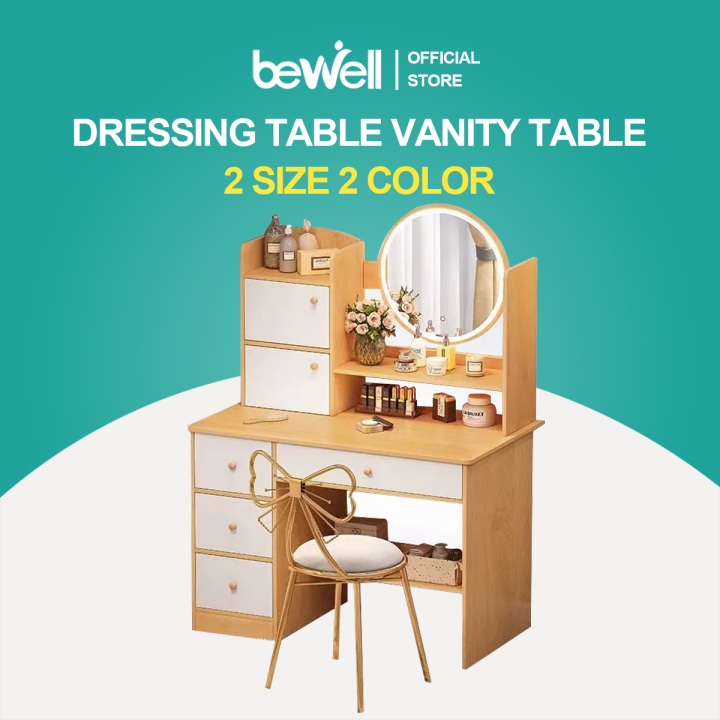 Bewell Dressing Table Bedroom Vanity Table Minimalist Modern Dressing
