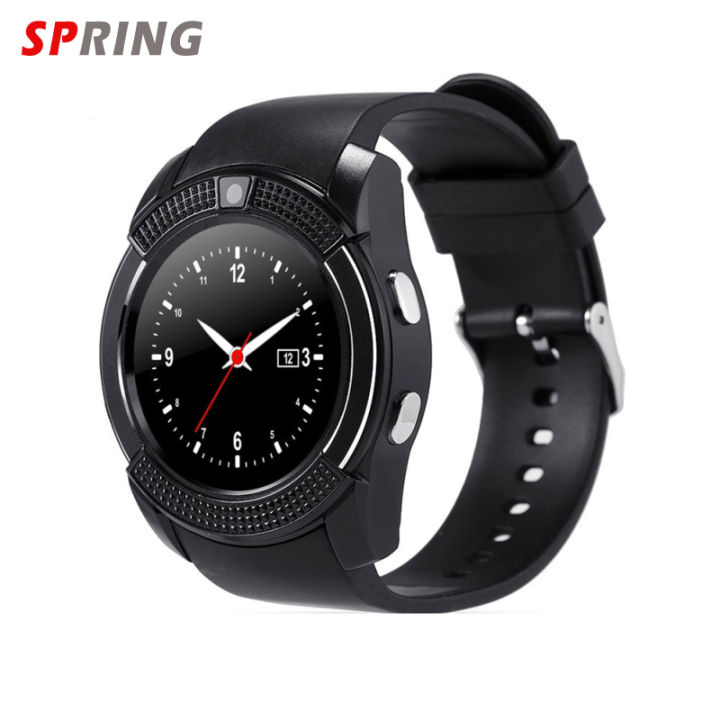 fast-delivery-v8-men-women-smart-watch-sleeping-monitoring-pedometer-with-1-22-inch-round-screen-hd-camera-fitness-watch