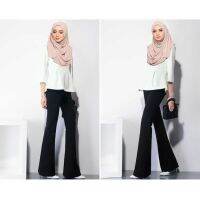 ashion Bootcut Muslimah Pants Slack Elastic Slim High Waist Plain Palazzo Stretchable Sports Trousers