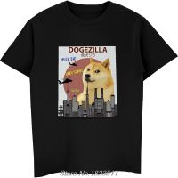 ขายร้อนแฟชั่นตลก Dogezilla เสื้อยืด ตลก DOGE MEME Shiba Inu สุนัข Tees ผู้ชาย Tshirt Harajuku Streetwear เสื้อยืดคุณภาพสูง