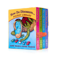 How do dinosaurs Pocket Library 4-volume boxed Wu minlan picture book Liao Caixing book list English original paperboard book learning music childrens enlightenment and early education English picture book