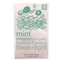 สินค้านำเข้า มีจำกัด (x1 Unit) วินเทจทีส์ ชามิ้นท์ 30 ซอง - Vintag teas Mint Infusion Aromatic Fresh and Light Herbal Flavor 30 tea bags