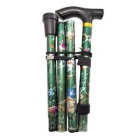 Fold Up Pole Outdoor Hiking Portable Cane Walking Stick Mobility Aid For Seniors Daily Collapsible Adjustable Aluminum Alloy